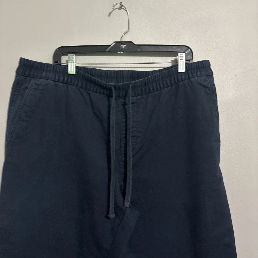 Banana Republic Mens‎ Travel Jogger Pants XL Navy Blue Performance Mid Rise Tie